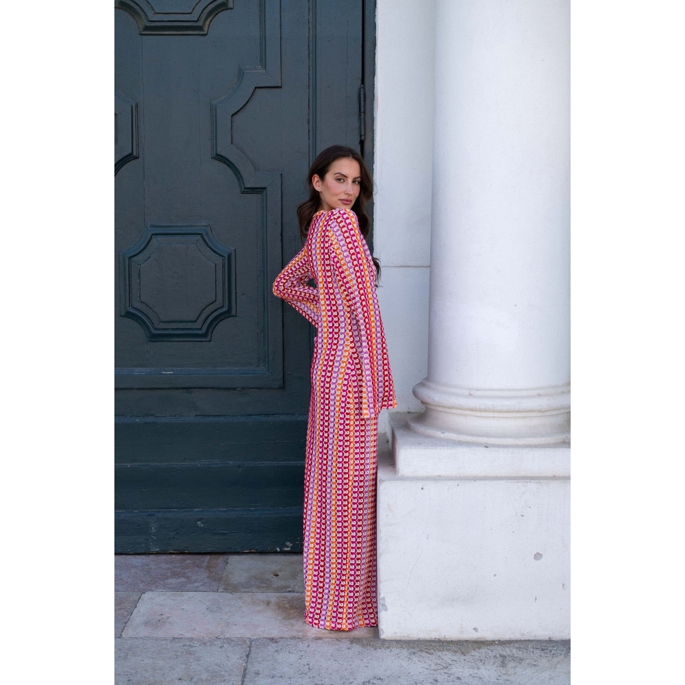 23亚马逊速卖通爆款撞色蕾丝镂空沙滩V领低胸前开叉连衣长裙HY065