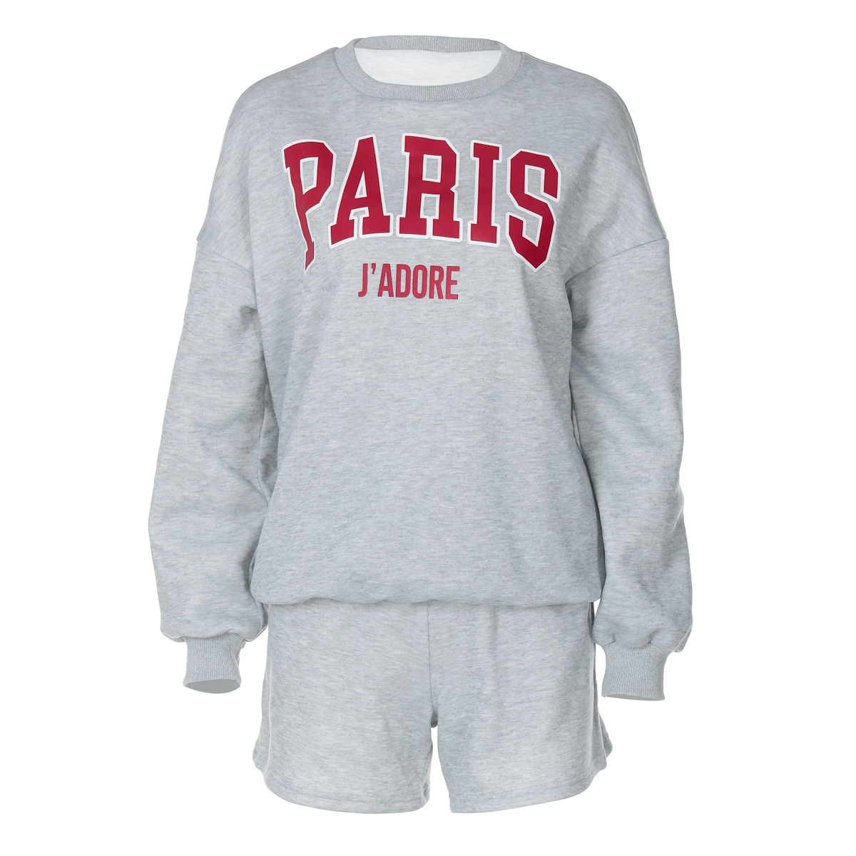 欧美风时尚印花卫衣两件套2025春季新款女装长袖圆领时尚休闲套装