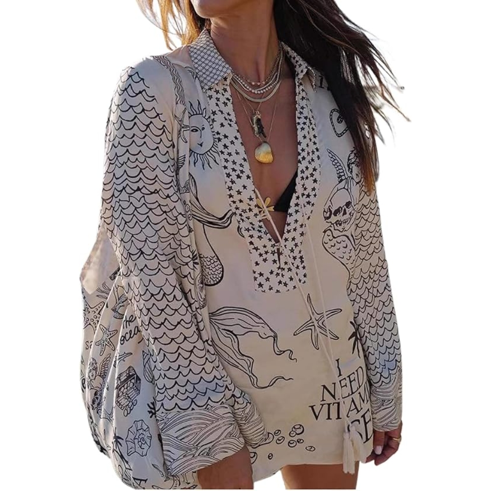 跨境外贸独立站亚马逊2025新款欧美时尚休闲定位印花缎面两件套