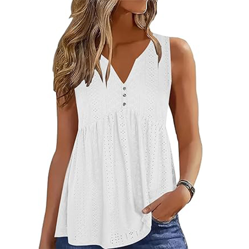 V-neck lace vest button fashionable shirt Suspender top