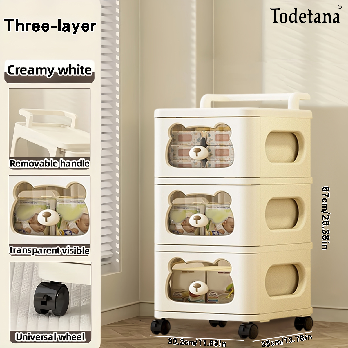 小熊置物小推车—3层