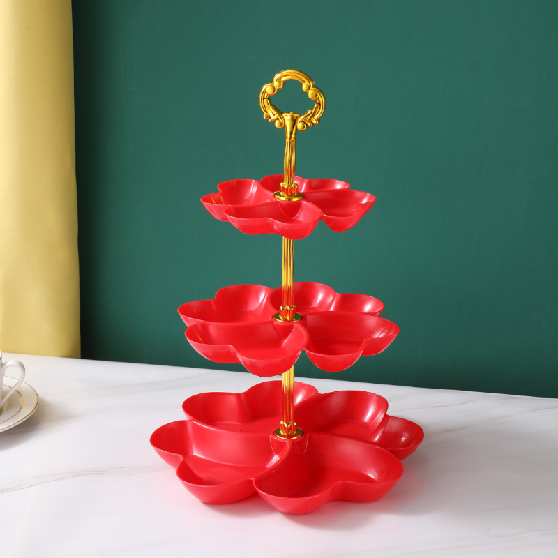 幸运草多层干果盘糖果盘