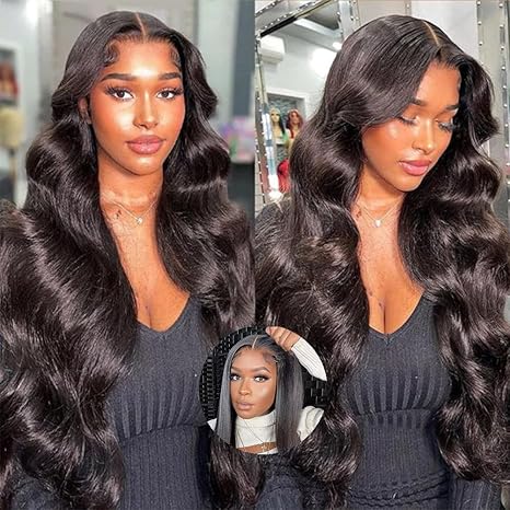 4x6蕾丝真人发头套自然色 body wave 200%密度