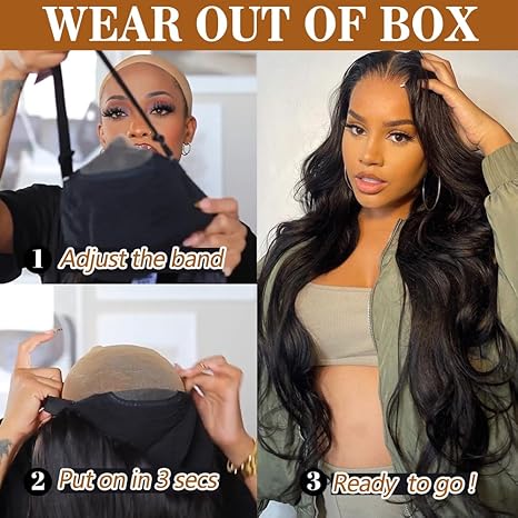 4x6蕾丝真人发头套自然色 body wave 200%密度