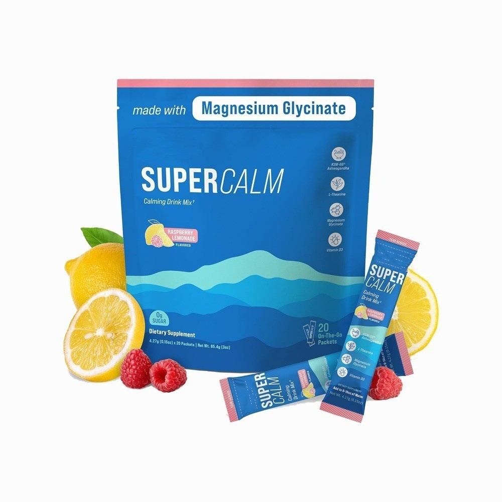 跨境TK爆款甘氨酸电解质粉冲剂固体饮料树莓粉镇静镁粉Supercalm