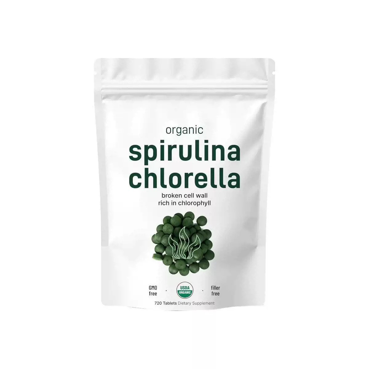 跨境爆款Organic Spirulina Supplement Tablet螺旋藻片批发