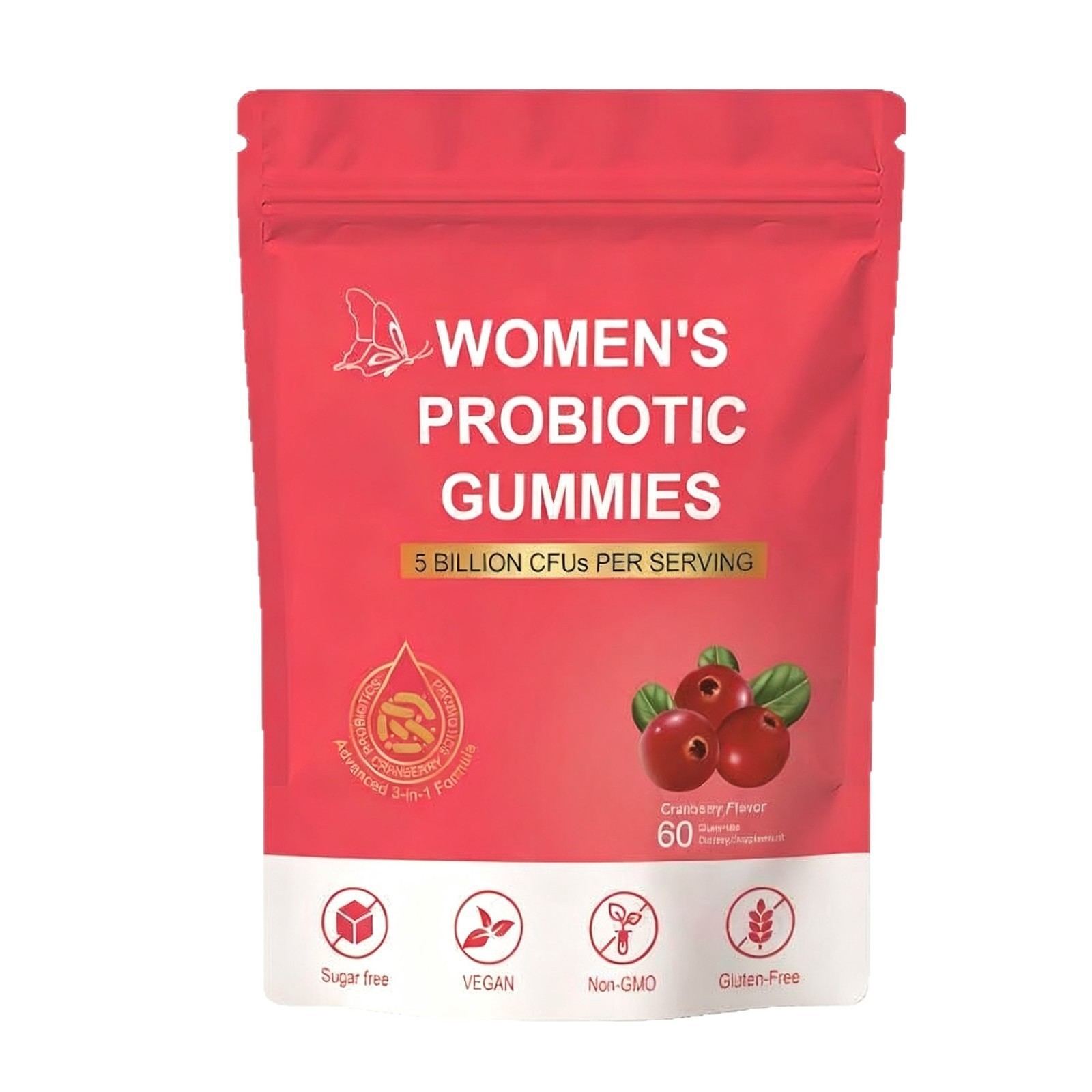 现货跨境TK亚马逊现货爆款女性蔓越莓益生菌软糖 WOMEN'S PROBIOT