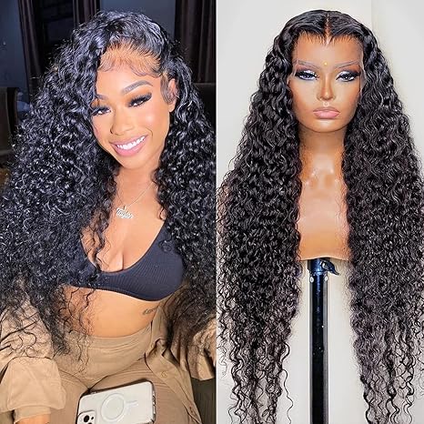 13*6前蕾丝Water Wave真人发头套自然色 150%密度			