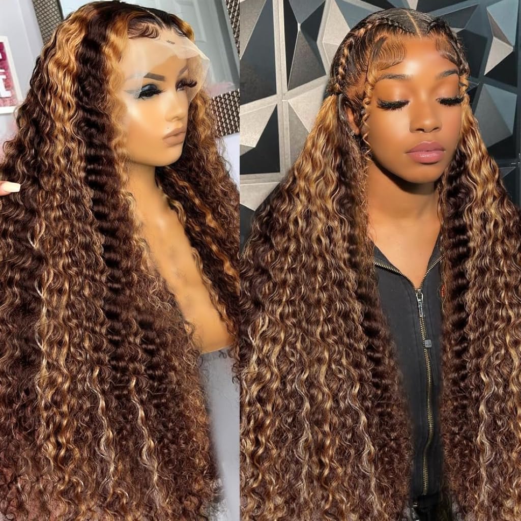 13*4前蕾丝真人发头套Water Wave P4/27 150%密度			