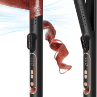 Airflow Styler Curling Iron: Curler & Straightener, PTC Heat Tech, Cool Air Tech, 5 Temp Settings. Great Gift with Warranty.