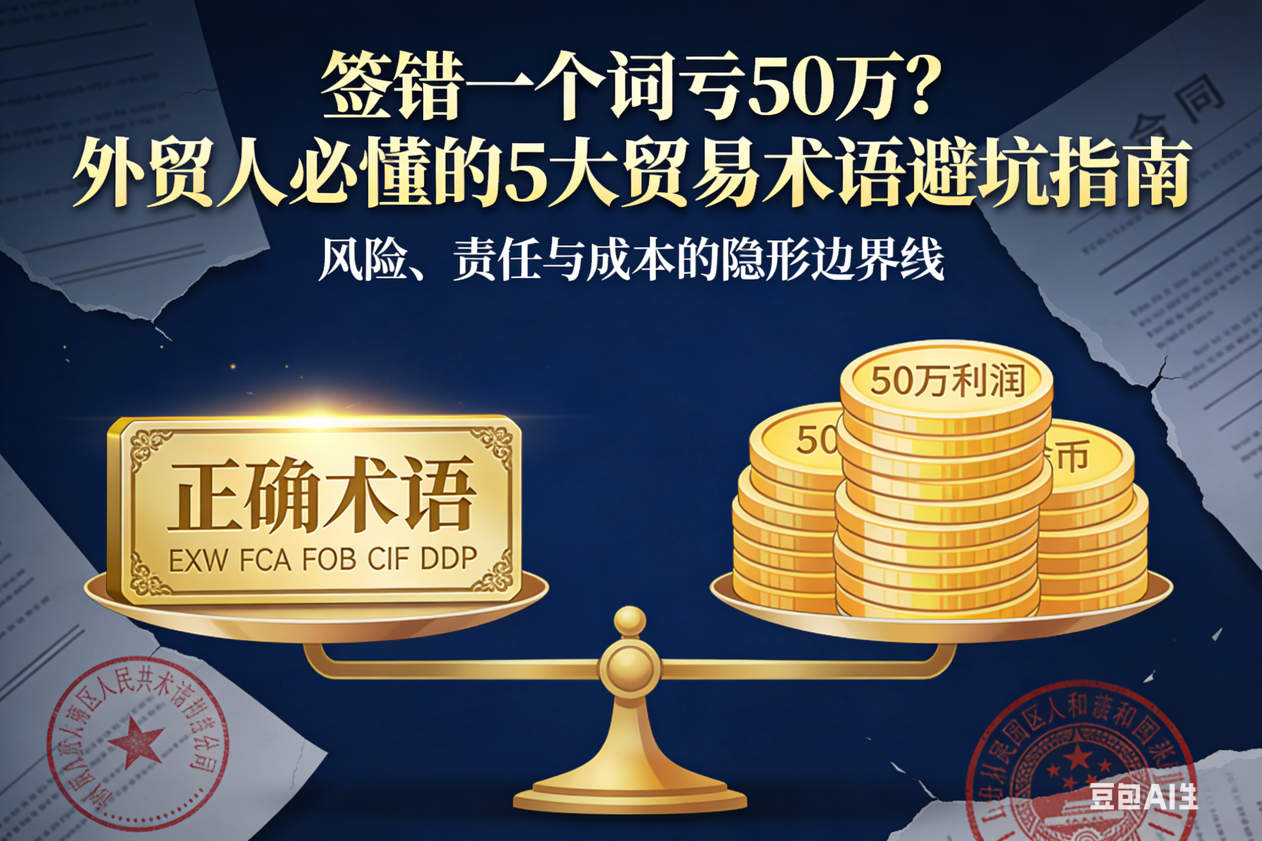 签错一个词亏了50万？外贸人必懂的5大贸易术语避坑指南！