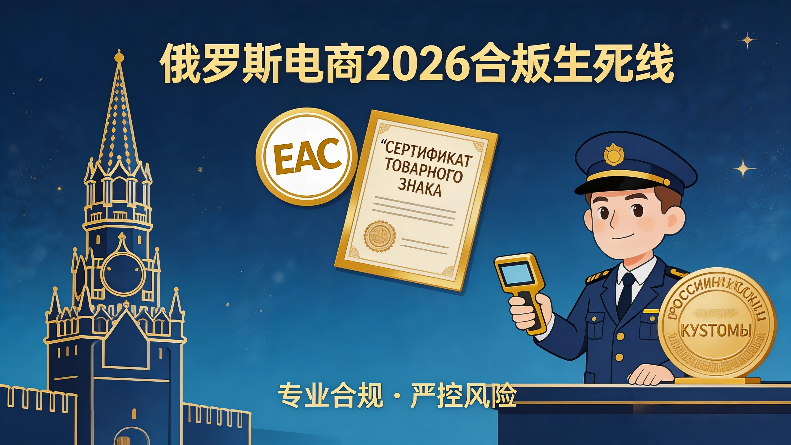 2026俄罗斯电商生死线：没有EAC认证和商标，你的货将被扣、店将被封！合规卖家迎来黄金窗口!