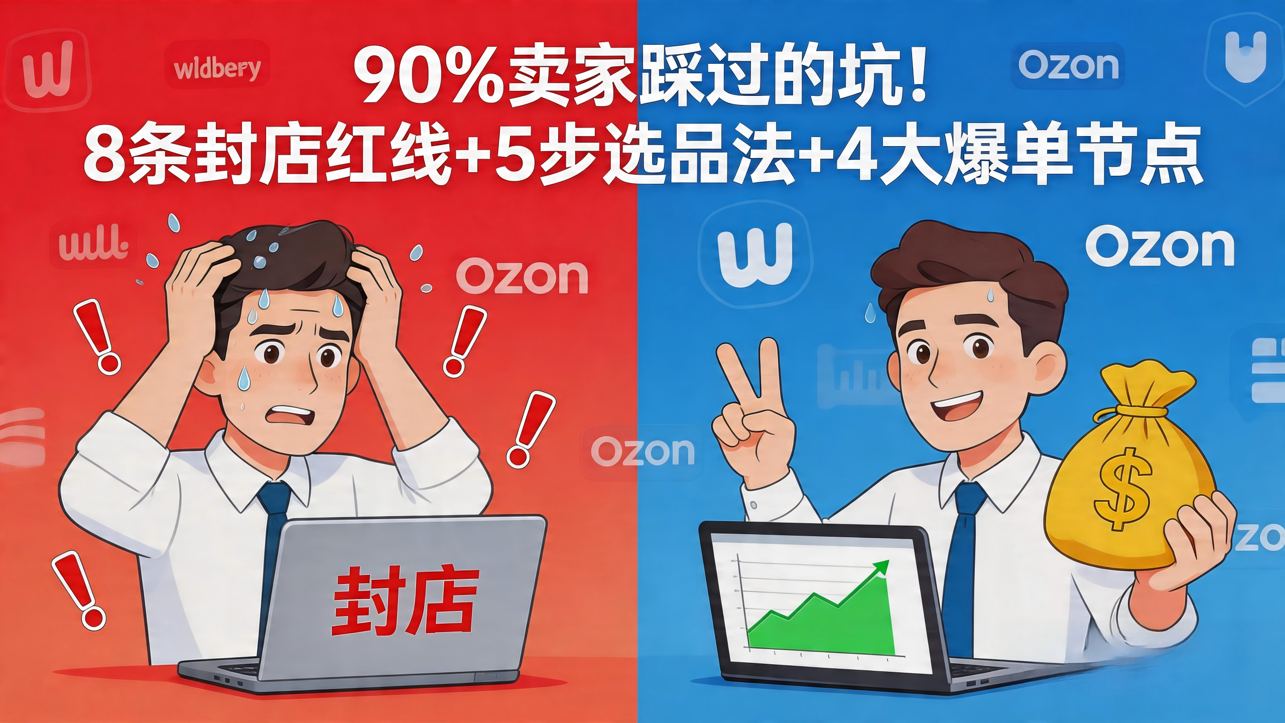 90%卖家踩过的坑！8条封店红线+5步选品法+4大爆单节点，2026俄罗斯电商生存赚钱指南！