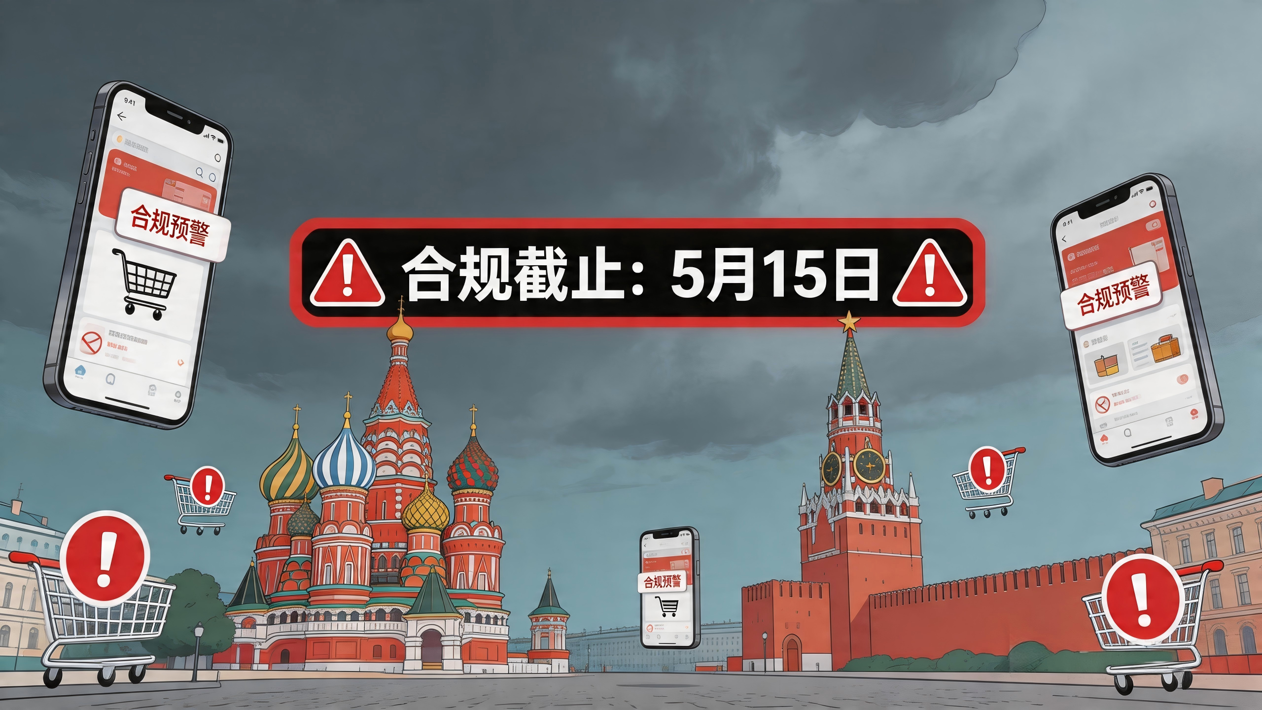 5月15日大限！俄罗斯电商“合规风暴”升级：FAS重拳、商标锁喉、灰关回款已死，卖家如何绝地求生？