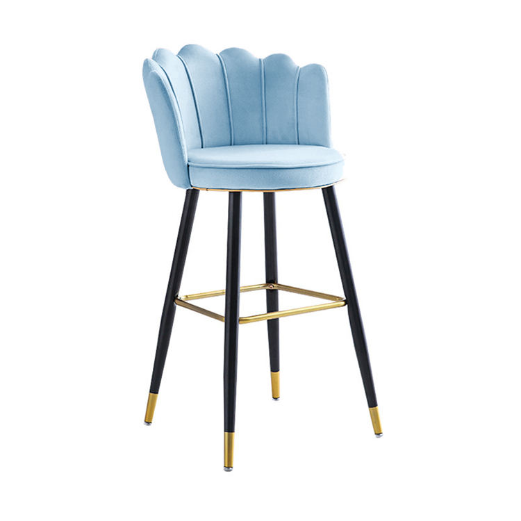 High-End flower backrest soft bar chair