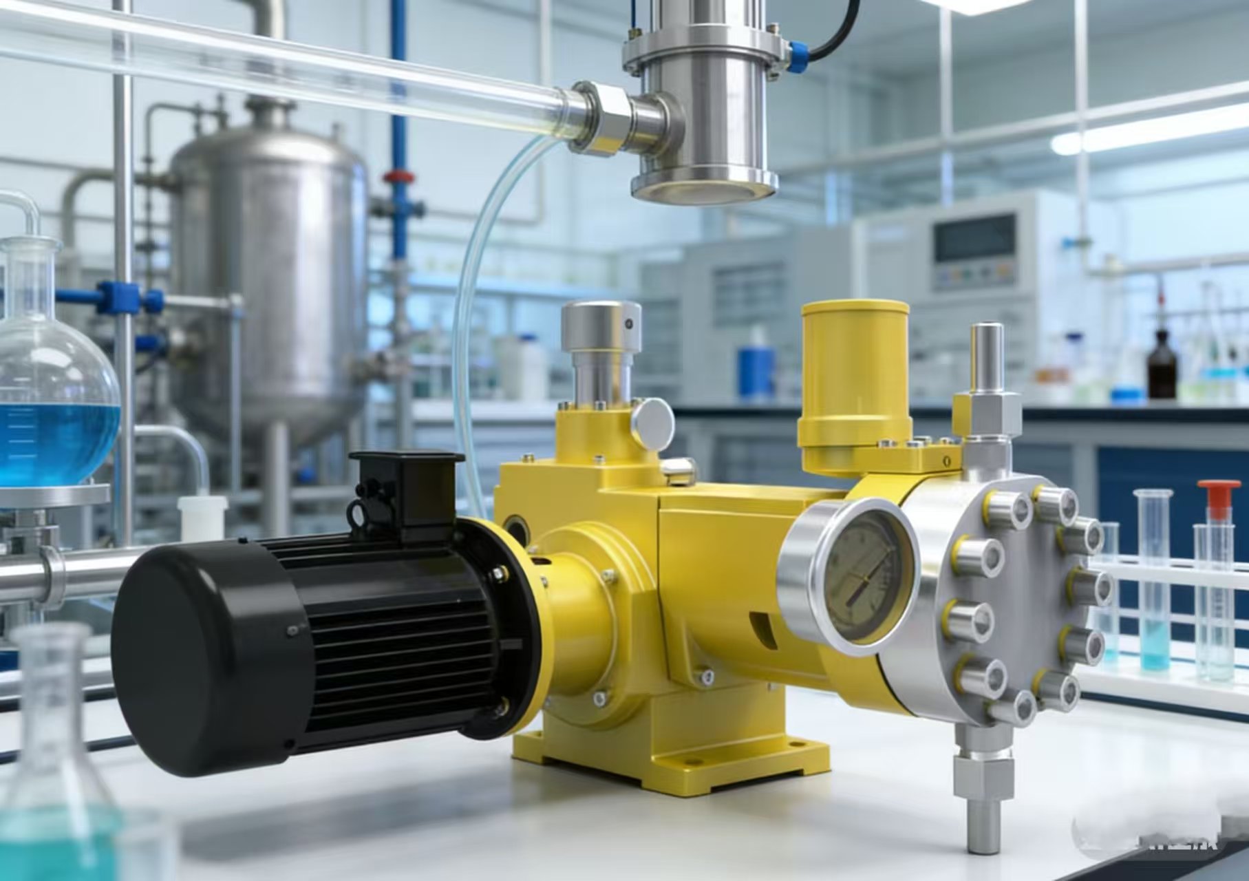 Hydraulic diaphragm metering pump
