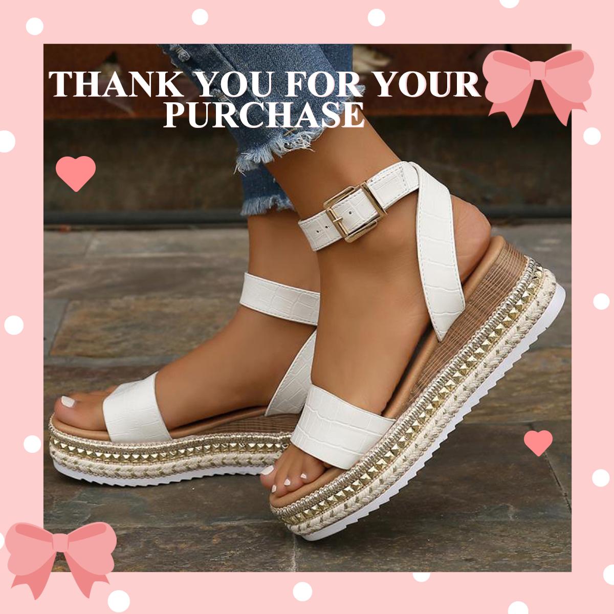 松糕厚底凉鞋白色