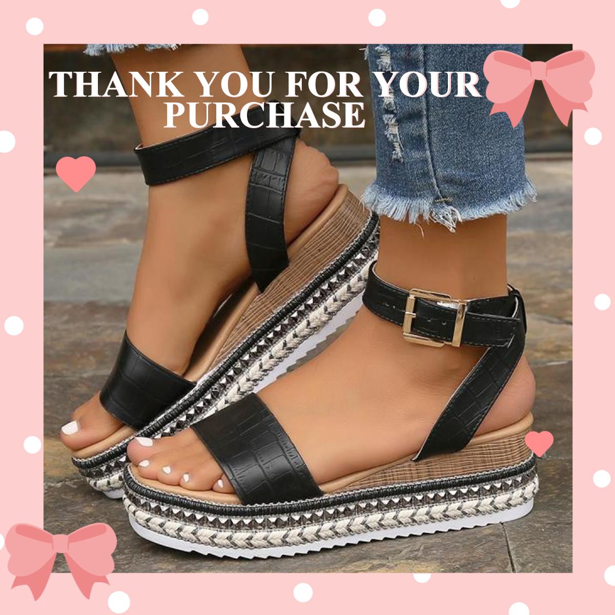 夏季新款松糕露趾凉鞋