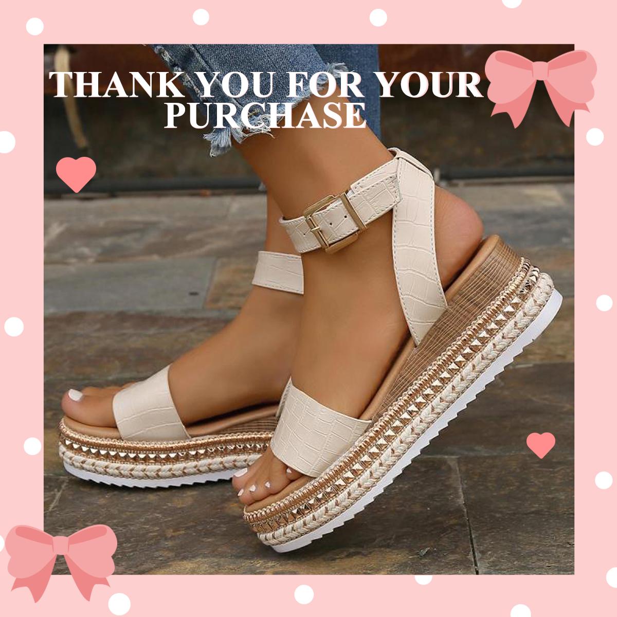 夏季新款松糕露趾凉鞋