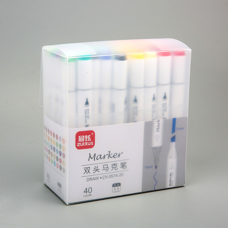 双头马克笔全套 酒精油性48色80色儿童水彩笔 彩色马克笔套装批发
