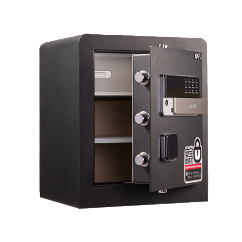 得力保险箱/保险柜33575家用办公入墙保管箱小型防盗电子密码保险