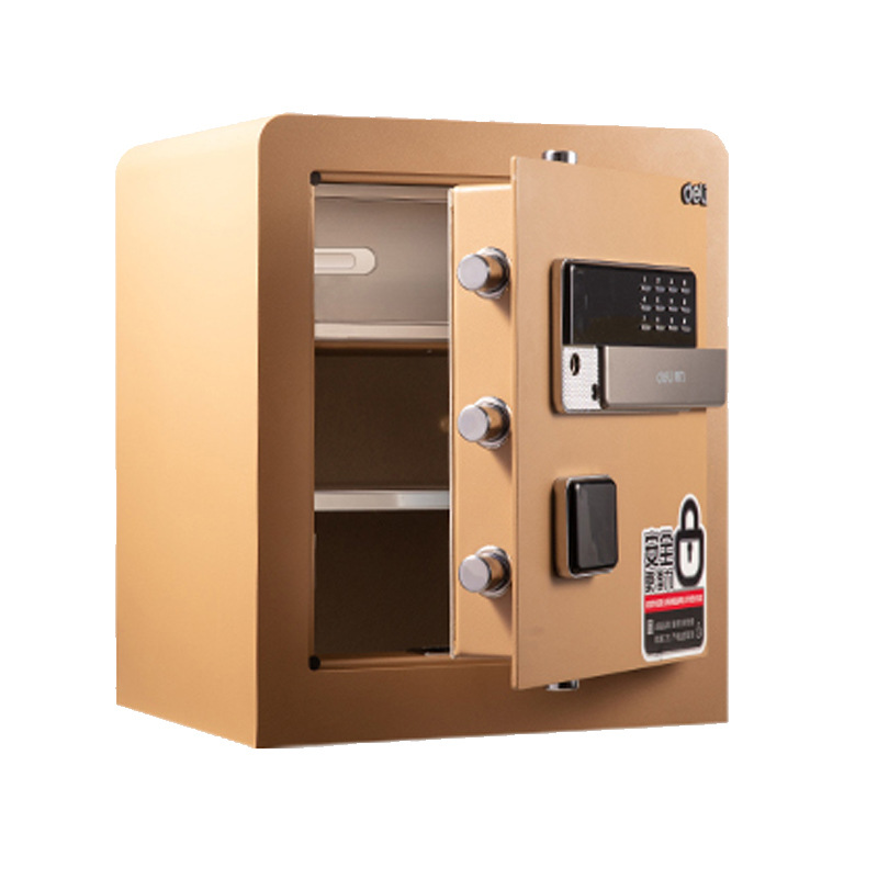 得力保险箱/保险柜33575家用办公入墙保管箱小型防盗电子密码保险