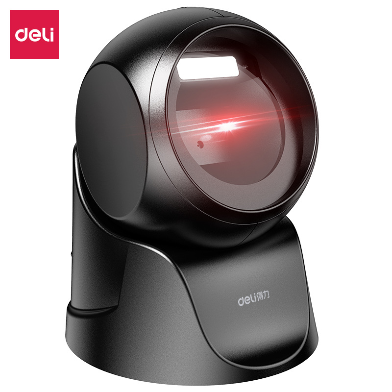 得力14960/14963扫码枪超市盘点收银支付一二维码扫码器农资医院