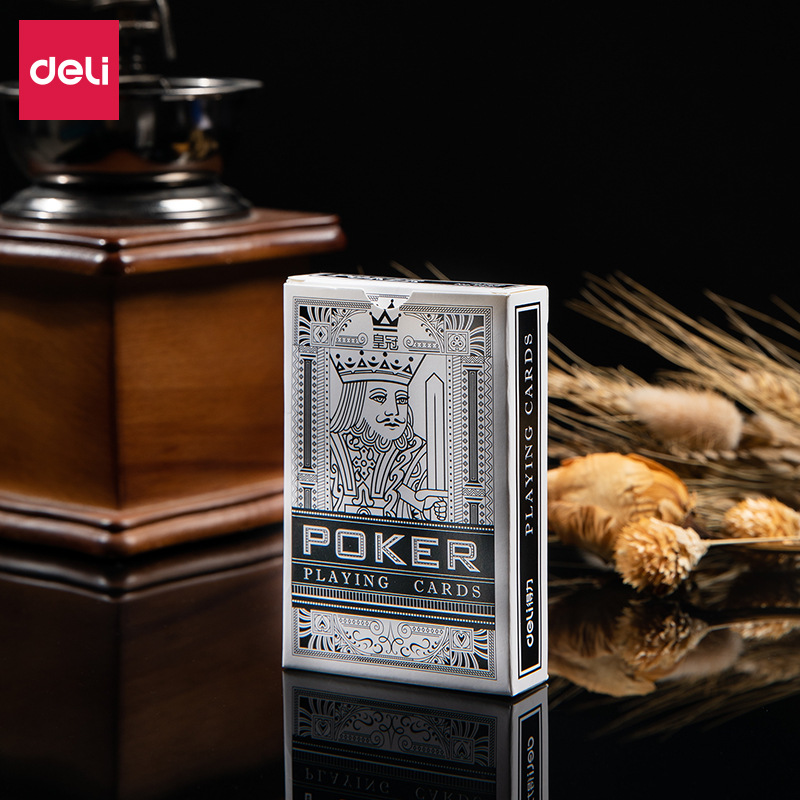 得力9637扑克牌质感好经济耐用手感好休闲家用聚会娱乐游戏牌批发