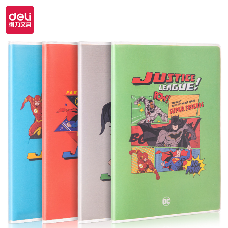 Deli Deli VT3272 Justice Alliance DC Adhesive Cover Book Student Notebook Notebook Diary Book Trend Book