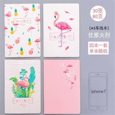 A5特惠笔记本文具记事本子清新韩国卡通可爱车线本A5大学生初高中