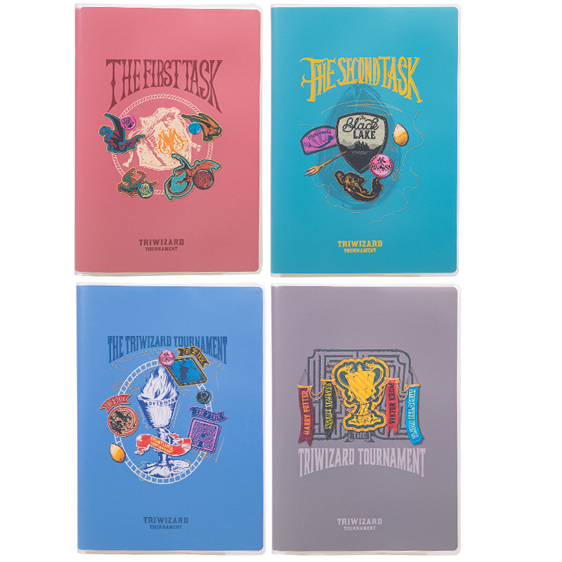 得力哈利波特4本装缝线本笔记本A5横线内页学生用日记作业练习本