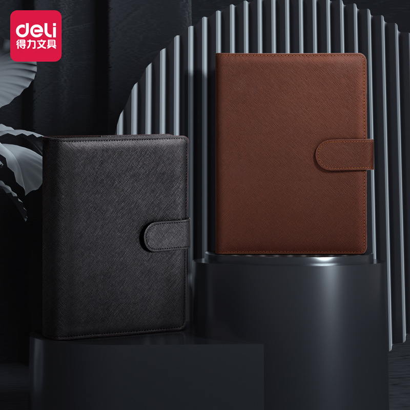 Deli 3151 3152 loose leaf notebook 25k, simplified and thickened 100 sheets A5 notebook, working leather notebook