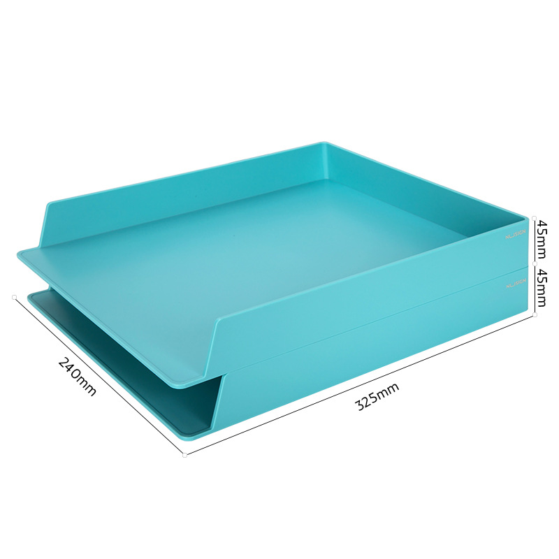 得力NS001纽赛桌面办公收纳盒文件盘文件框文件架