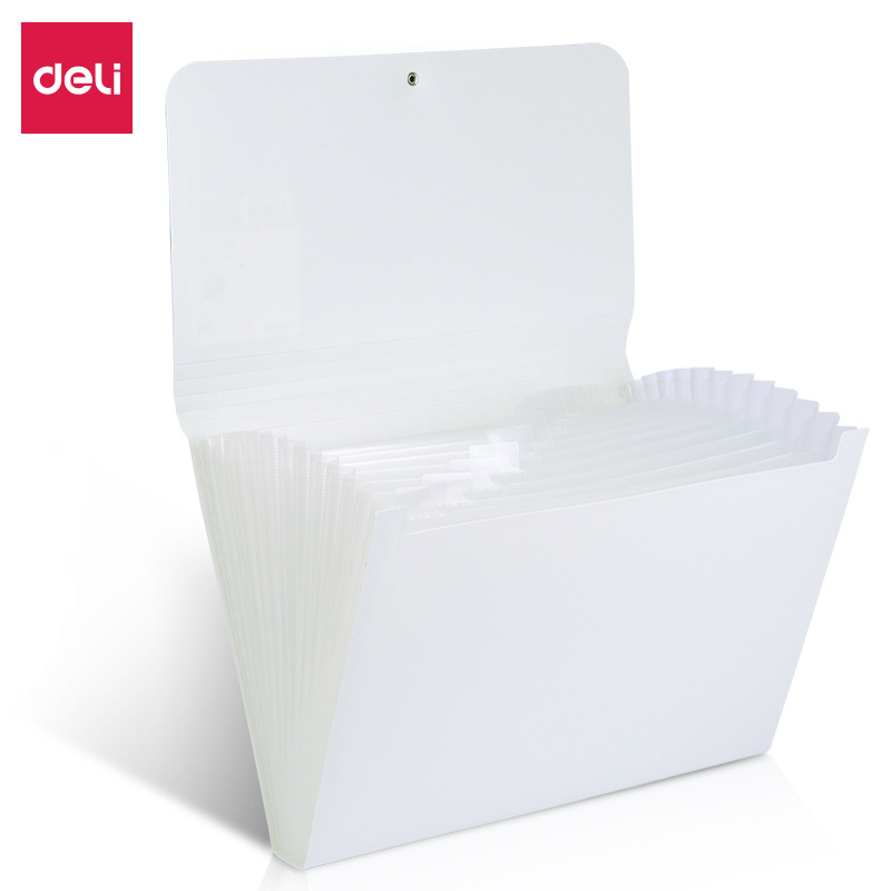 得力 5238风琴包时尚炫彩文件包A4多层资料册学生试卷收耐袋风琴