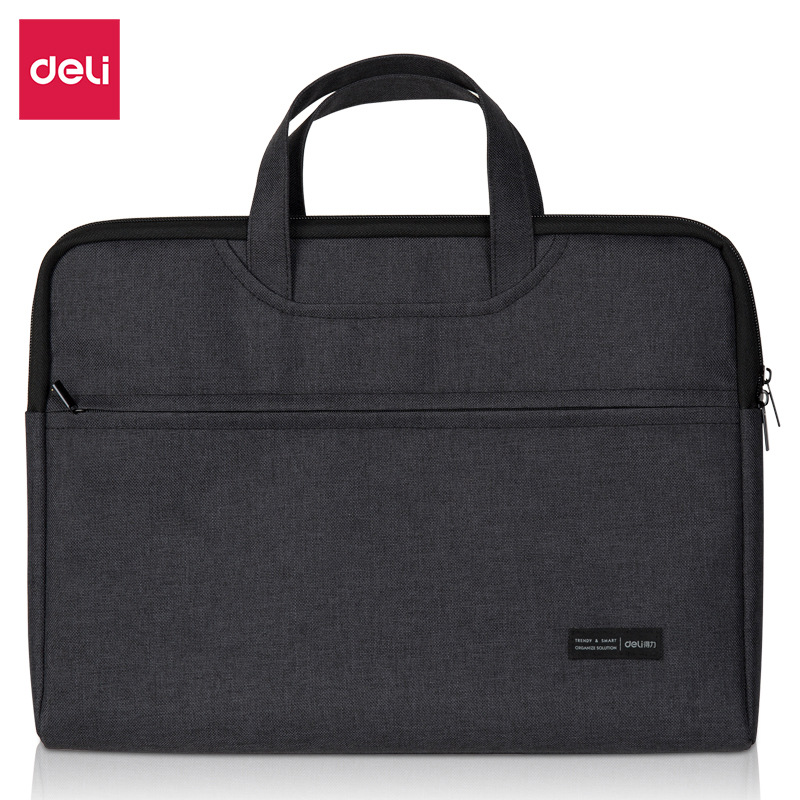 得力5590手提拉链袋便携式公文包人口普查收纳包会议记录商务包