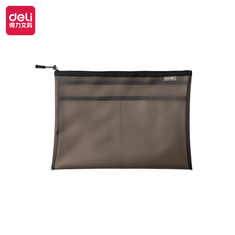 Deli TPU Zipper Bag Wholesale A4 Document Bag Zipper Bag Pregnancy Test Paper Storage Bag Transparent Mesh Bag