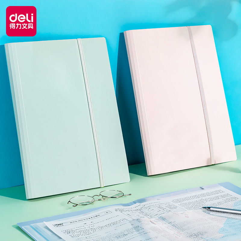 得力72636试卷夹       资料册a3试卷套透明内页塑料夹档案文件夹