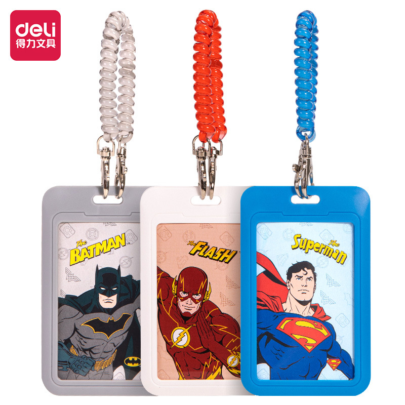 deli得力72698正义联盟DC弹簧绳款证件卡套工作证工作牌工牌厂牌