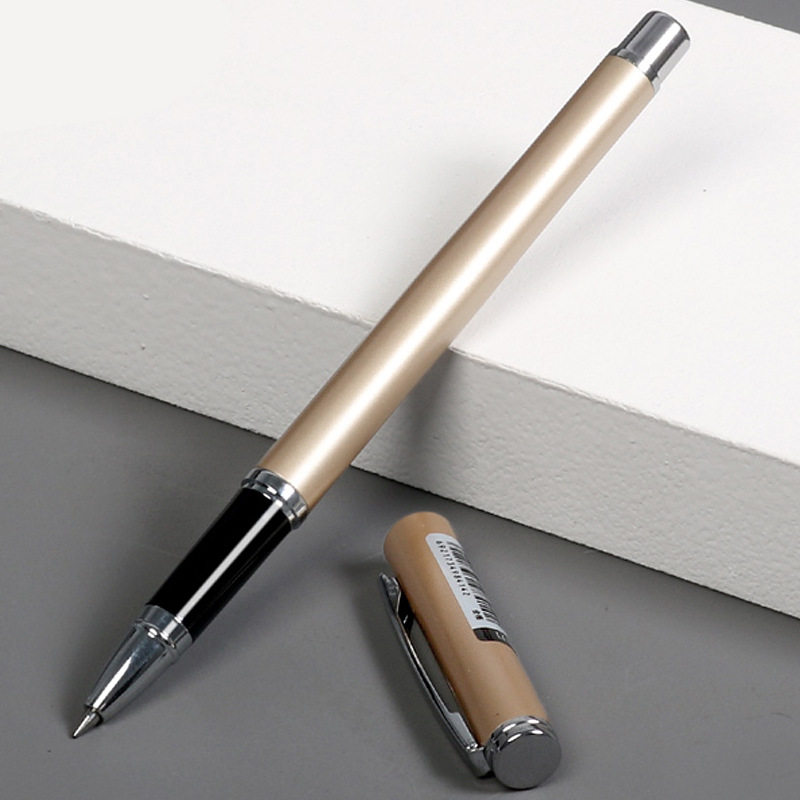 得力文具金属笔金属杆中性笔碳素笔商务办公签字笔黑色水笔批发