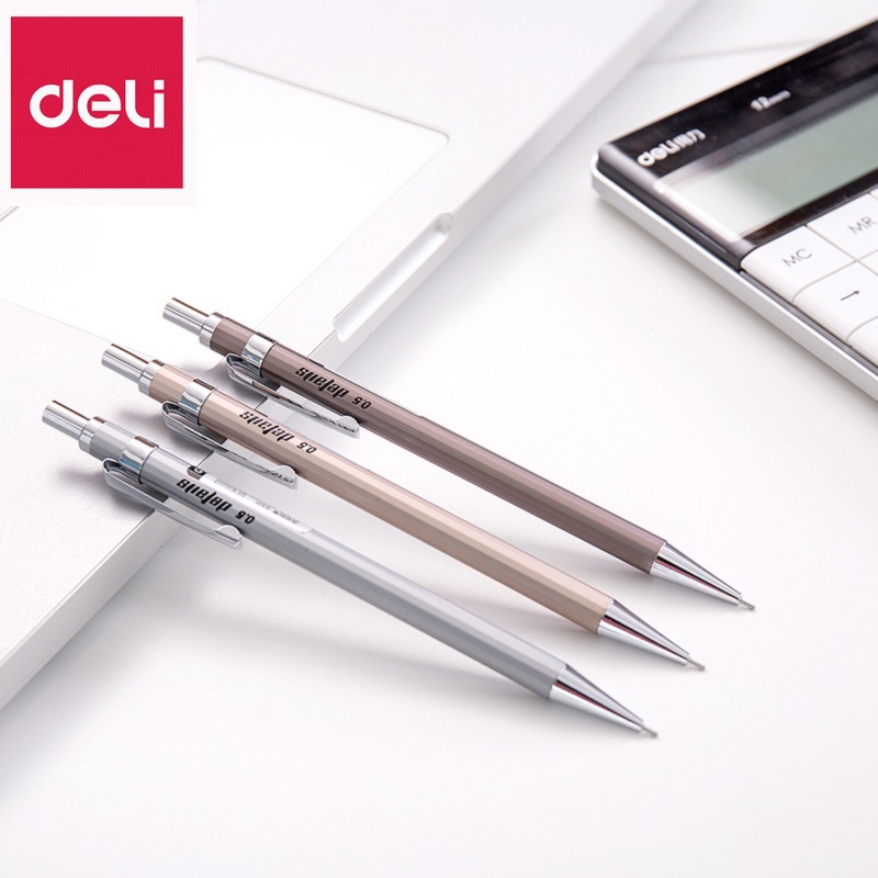 得力S331/32金属活动铅笔 0.5/0.7mm全金属学生按动自动铅笔批发