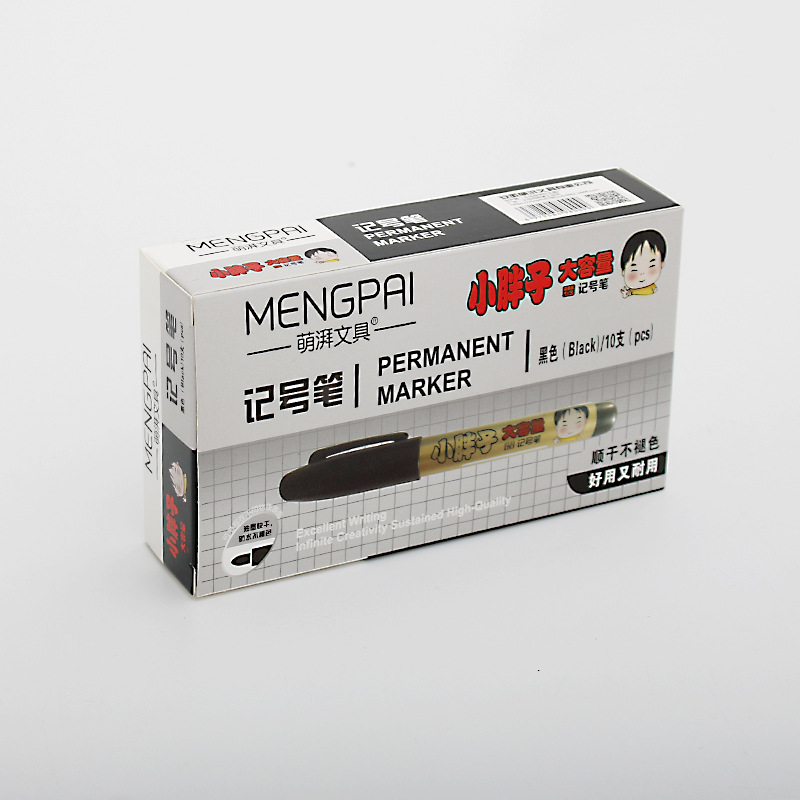 Large head marker pen, single head black oil logistics special signature advertising pen, blue office stationery supplies, red pen