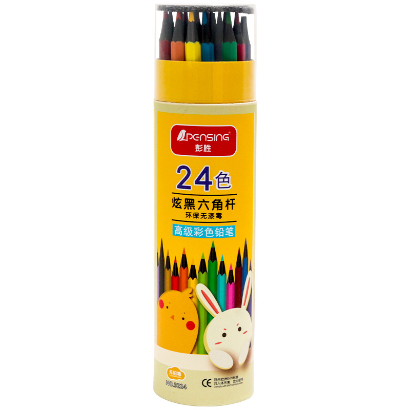 12 Color Cartoon Animal Color Lead 48 Pen Student Drawing Stationery Color Pencil Multi color Environmental Protection Oil Color Lead Manufacturer