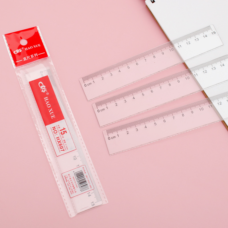 15cm直尺塑料带波浪透明小学生一年级尺子学生文具用品20cm刻度尺
