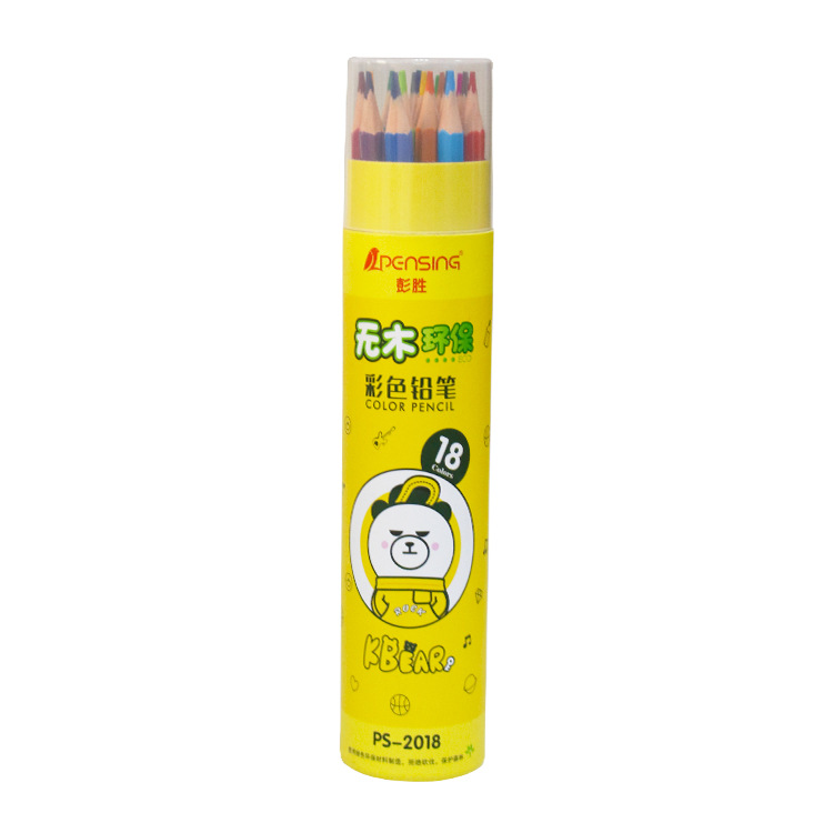 Peng Sheng Colorful Pencil 12 Color 72 Color 24 Color 36 Color 48 Color Lead Recycled Environmental Protection Pen Cartoon Little Bear Series Manufacturer