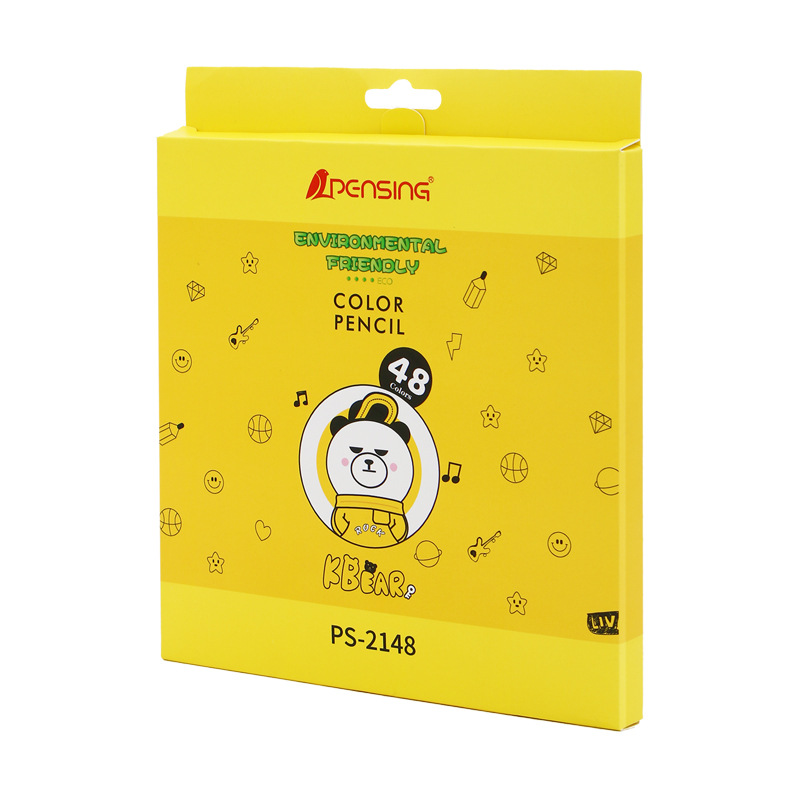 跨境亚马逊专供彩色铅笔48色彩铅36色六角杆24涂鸦绘画12色英文版