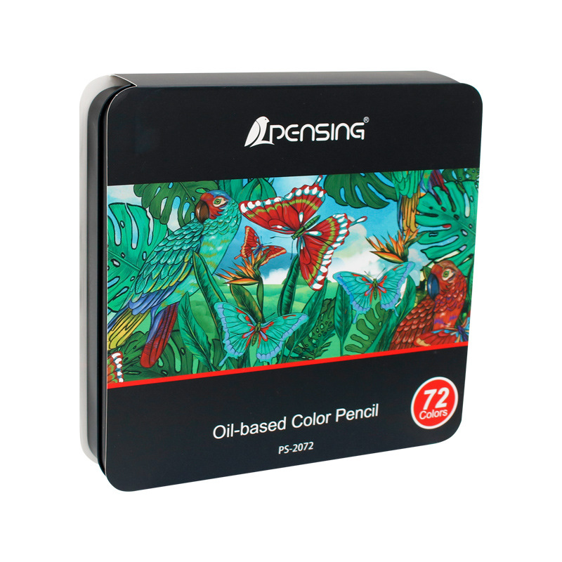 跨境亚马逊专供彩色铅笔48色彩铅36色六角杆24涂鸦绘画12色英文版