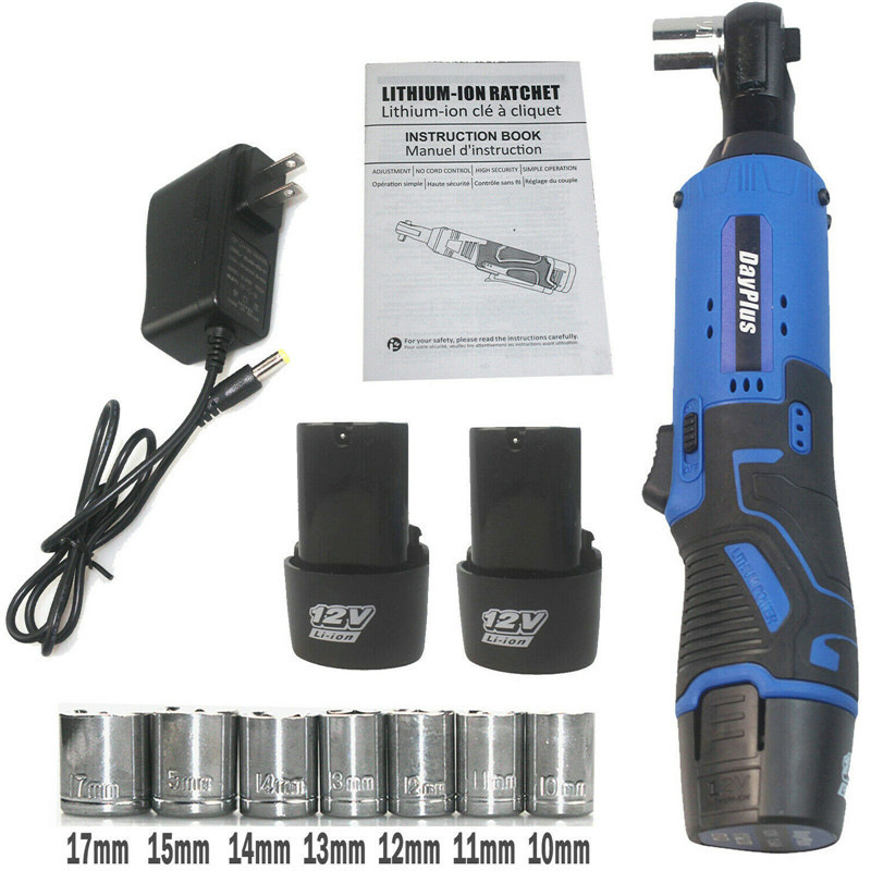 90度直角角向扳手电动充电棘轮扳手12V锂电舞台桁架安装工具