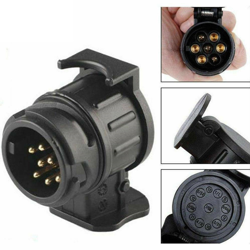 跨境供应13转7芯迷你转换头拖车房车迷你连接器转换头转换器