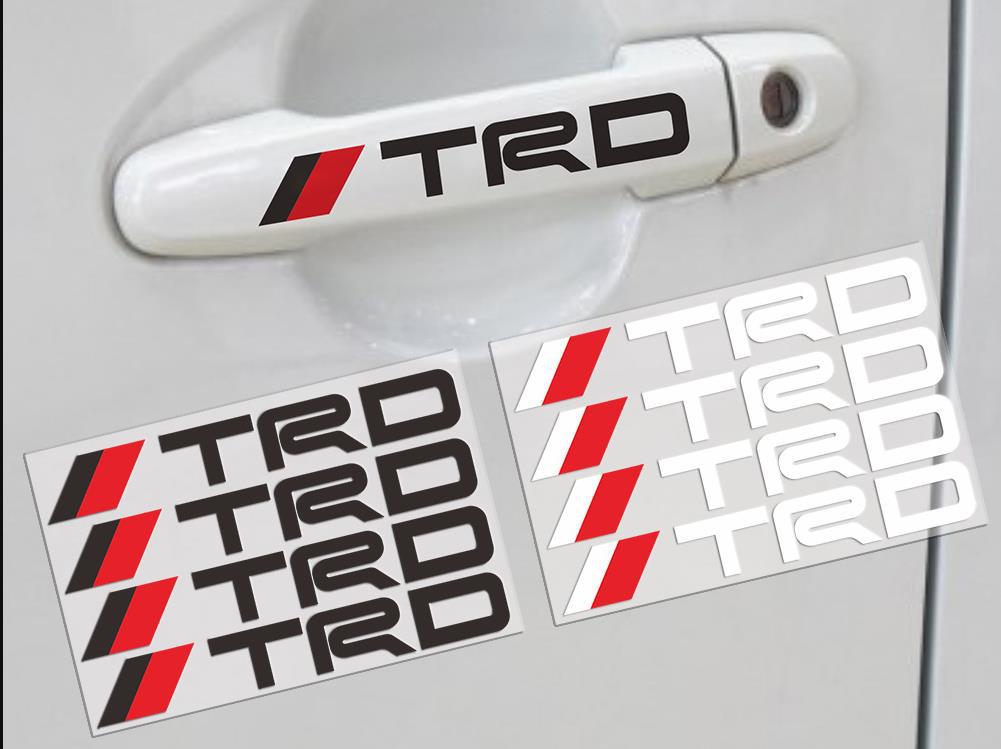 适用于丰田 TRD改装门把手车贴拉手贴装饰反光车贴TRD汽车贴纸