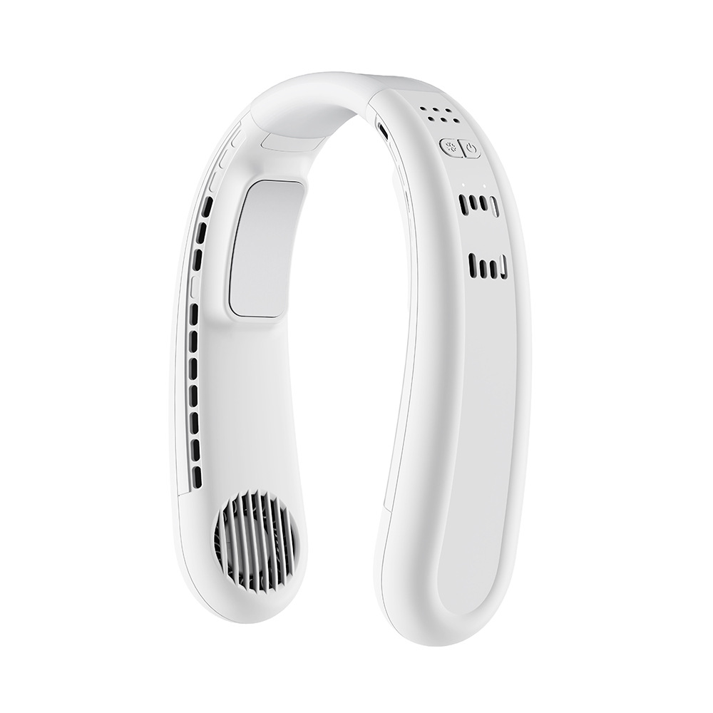 新款半导体制冷挂脖风扇 USB充电大容量双侧冷敷降温静音挂脖风扇